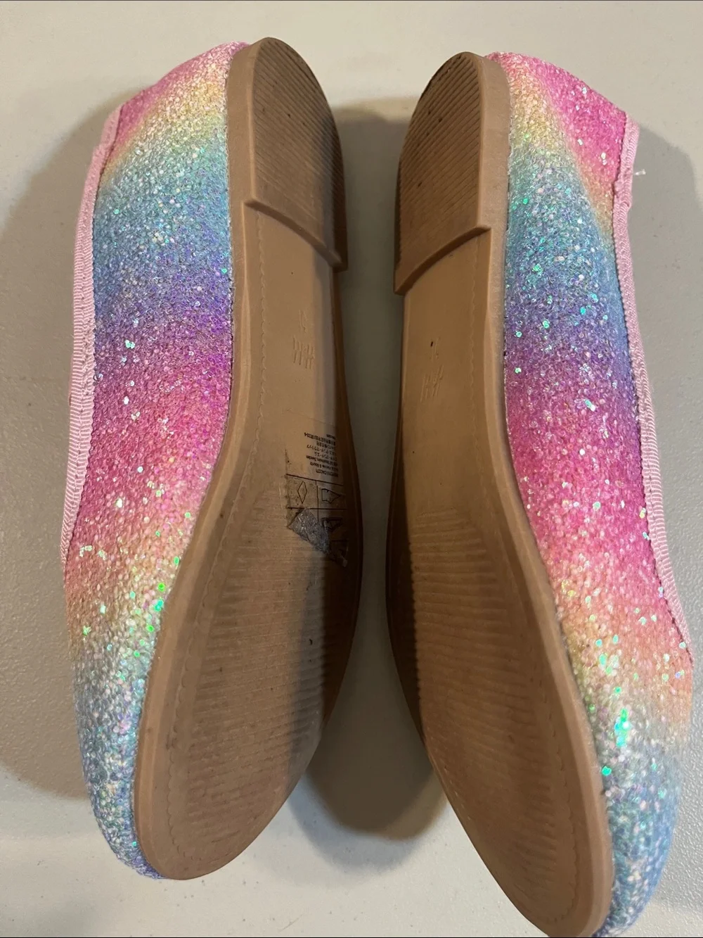 H&M Girls' Pink Glitter Disney Princess Ballet Flats